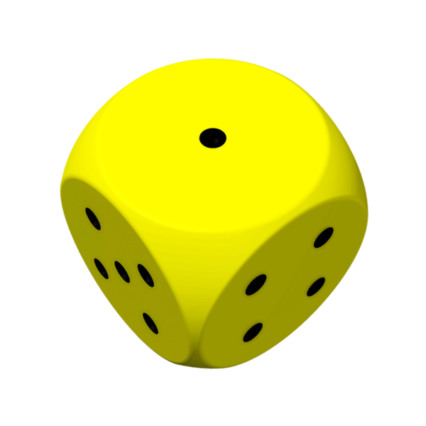 Customizable 1-Sided Print Logo 60mm Dice Stress Ball | Bulk Promotional PU Foam Toy