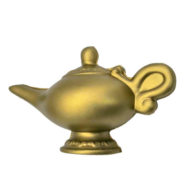 10.8x4.8x6.4cm Aladdin Magic Lamp Stress Ball, Custom Logo PU Foam Squeeze Toy