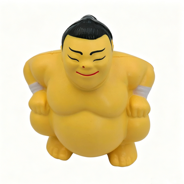 8.2x5.5x9.5cm Sumo Stress Ball, Custom Logo PU Foam Squeeze Toy