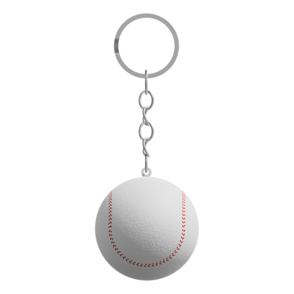 4CM Mini Baseball Stress Ball Keychain, Custom Logo PU Foam Keyring