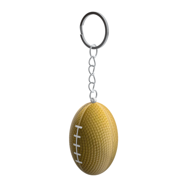 5.5x3.5CM Mini Rugby Stress Ball Keychain, Custom Logo PU Foam Keyring