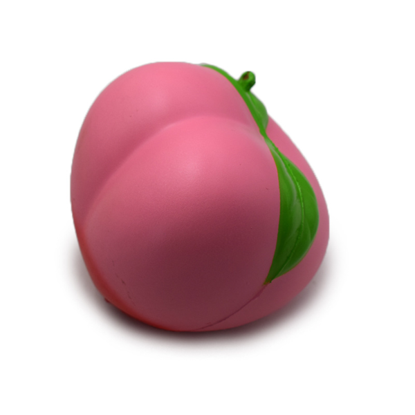 10x9CM Peach Stress Ball, Custom Logo PU Foam Fruit Squeeze Toy