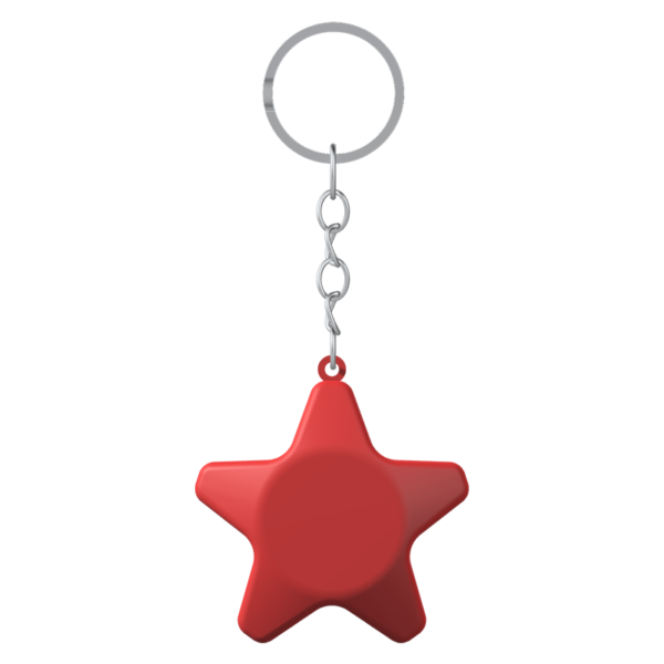 5x5x2.1CM Star Stress Ball Keychain, Custom Logo PU Foam Keyring